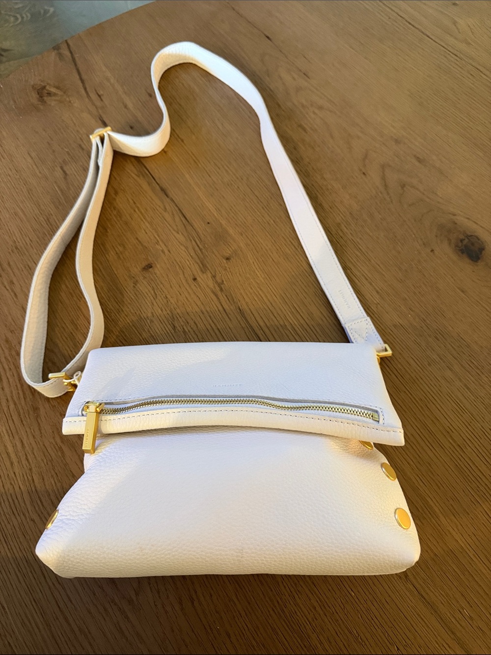 Hammitt White Leather Crossbody with Gold Hardware Accents - Picture 2 of 7